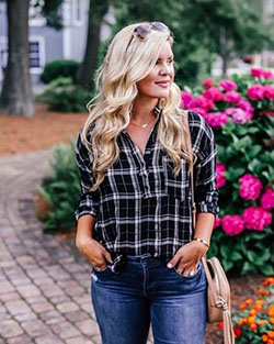 Different Ways To Wear Black Flannel Shirt: Long hair,  Flannel Shirt Outfits,  Plaid Shirt  