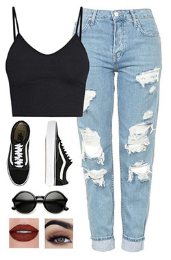 You must see these great ripped jeans polyvore, Ripped jeans: Ripped Jeans,  Slim-Fit Pants,  Mom jeans,  School Outfit Ideas  