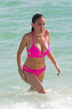 Madison Beer In Pink Bikini On Miami Beach: United States,  Miley Cyrus,  Madison Beer  