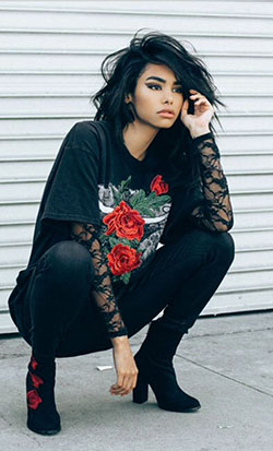 Urban Girl Swag Tomboy Outfits: Fashion photography,  Grunge fashion,  Punk fashion,  Soft grunge,  Black Swag Outfits  