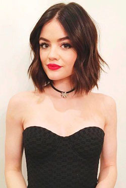 Low Maintenance Short Layered Hairstyles: Ashley Benson,  Lucy Hale,  Shay Mitchell,  Troian Bellisario,  Round Face Hairstyle,  Aria Montgomery  