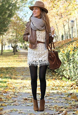 Ankle Boots With Skirts And Leggings: winter outfits,  Boot Outfits  
