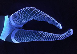 Glowing Stockings Ideas For Girls: Glowing Fishnet Outfit,  Glow In Dark  