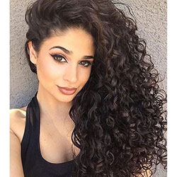 Get stylish look with long curly hairstyle: Lace wig,  Afro-Textured Hair,  Long hair,  Hairstyle Ideas,  Box braids  