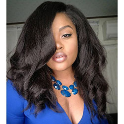 Ideas casuales de negocios para cabello negro.: 