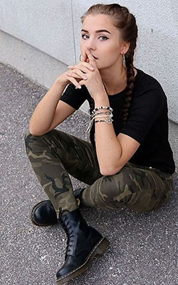 Military Look Urban Swag Outfit For Girls: Clothing Accessories,  Combat boot,  Black Swag Outfits  