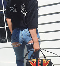 Bum Ripped Jeans Ideas For Girls: Kylie Jenner,  Fashion Nova  