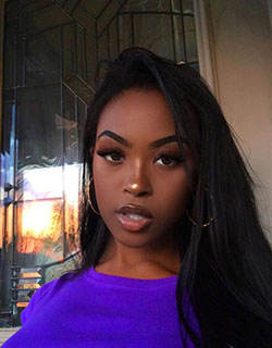 Black girl full face makeup: Lace wig,  Bob cut,  Brown hair,  Eye Shadow,  Make-Up Artist  