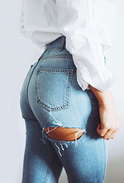 Skinny Butt Jeans Ripped Jeans Ideas: Slim-Fit Pants,  Mom jeans  