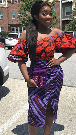 Wedding Occasion Short Ankara Dresses: Short Ankara Gown  