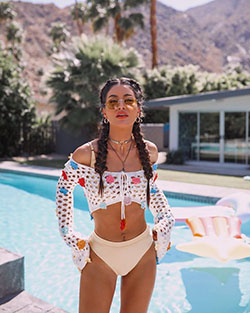 Pool Party Outfits To Try This Summer: Bodycon dress,  Camila Coelho,  Pool Party Dresses,  bikini  
