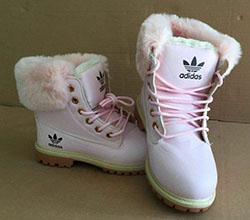 Pink Adidas Fur Boots For Teen Girls: Snow Boots Women  