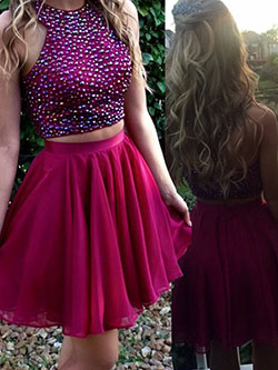 Two Piece Ball Dresses NZ for Sale Online | Victoriagowns: 