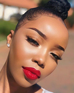 Best Drugstore Red Lipstick For Dark Skin: Lace wig,  Dark skin,  Light skin,  Eye Shadow,  African Girl Makeup  