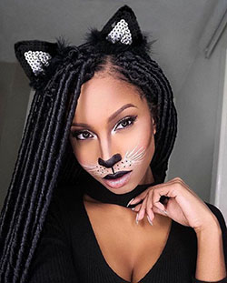 Diy Halloween Black Girl Cat Halloween Costumes: Eye Shadow,  Halloween costume  