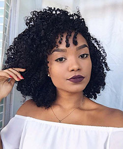 Short Curly Hair For Black Females, Afro-textured: Lace wig,  Afro-Textured Hair,  Crochet braids,  Cabelo cacheado,  Short Curly Hairs  