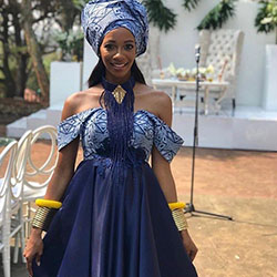 Shweshwe Umembeso Shweshwe Traditional Blue Dresses: Shweshwe Dresses  