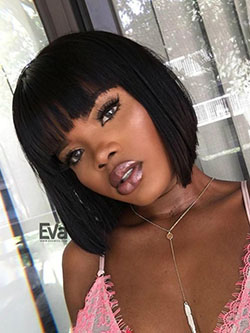 Cute African Black Bob Hairstyle: Lace wig,  Afro-Textured Hair,  Bob cut,  Long hair,  Short hair,  Bob Hairstyles  