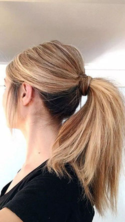 Simple Hairstyles For Medium Hair In Pony: Hairstyles For College  