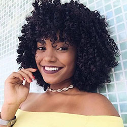 Short Curly Hair For Black Girls: Jheri Curl,  Brown hair,  Crochet braids,  Pixie cut,  Short Curly Hairs  