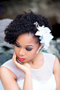 Black women wedding updo hairstyles: Wedding dress,  Long hair,  African Bridesmaids Hairstyles  