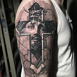 Fabulous Upper Arm Half Sleeve Tattoos For Men: Sleeve tattoo,  Body art,  Tattoo artist,  Religious Tattoos  