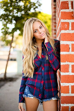 Women's Check Shirt Outfit For Collage: Clothing Accessories,  shirts,  Flannel Shirt Outfits  