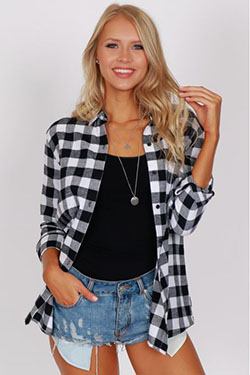 Grunge Oversized Flannel Outfit: shirts,  Flannel Shirt Outfits  