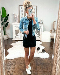 Casual wear Outfits with Messy Bun: Jean jacket,  Messy Bun Outfits  