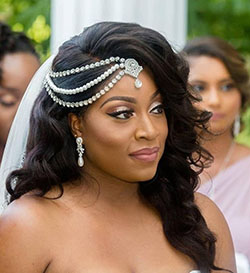 Wedding Hairstyles For Natural Black Hair: Bridal shower,  Long hair,  Religious Veils,  African Wedding Hairstyles  