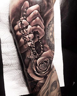 Roman Catholic Catholic Tattoo Designs: Sleeve tattoo,  Tattoo Ideas,  Tattoo artist,  Religious Tattoos  