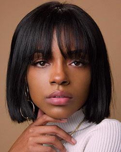 Gorgeous Medium Black Bob Hairstyles For Girls: Lace wig,  Bob cut,  Long hair,  Hairstyle Ideas,  Bob Hairstyles  