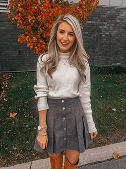 Surely nice cold weather outfits with skirts: winter outfits,  Boot socks  