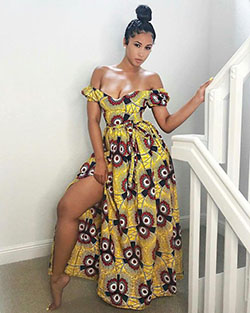 Absolutely Hot African Wax Print Ankara Dress For Wedding: African Dresses,  Television show,  Aso ebi,  Ankara Long Gown  