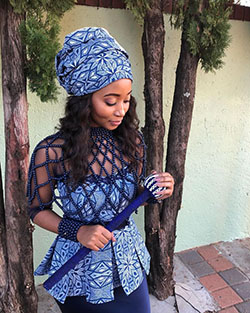 South Africa African Traditional Wedding Dresses For Brides: Shweshwe Dresses,  Knit cap  
