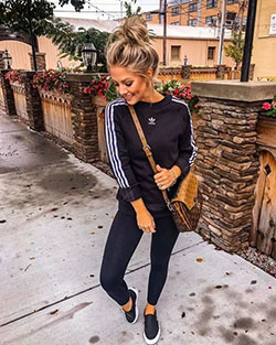 Cute Outfits with Messy Bun For Casual wear, Street fashion: Clothing Accessories,  fashion blogger,  Messy Bun Outfits  