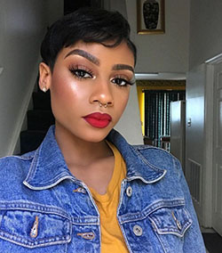 Black Girl Makeup With Best Red Lipstick: Afro-Textured Hair,  MAC Cosmetics,  African Girl Makeup  