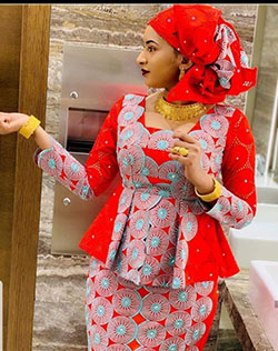 Beautiful Red Ankara Pencil Dresses For Women: Ankara Outfits  