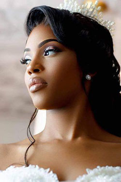 Black Wedding Hairstyles For Elegant Appearance: Wedding dress,  Eye Shadow,  Make-Up Artist,  African Wedding Hairstyles  