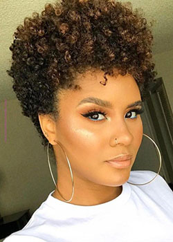Neck Length Short Curly Hairstyles Black Hair on Stylevore
