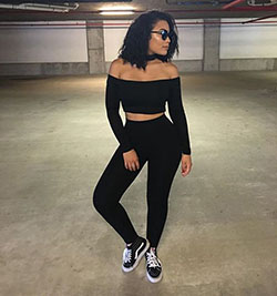 School Baddie Outfit With Vans: Swag outfits,  Casual Outfits,  black girl outfit,  Baddie Outfits  