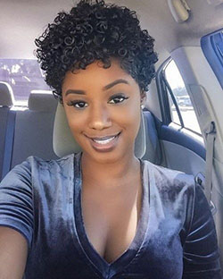 Short curly bob black woman: Lace wig,  Bob cut,  Short hair,  Pixie cut,  Short Curly Hairs  
