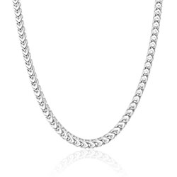 Sterling Silver 4mm Franco Chain Necklace £100.00: 