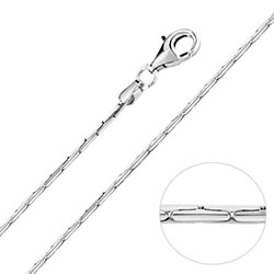 Sterling Silver 1.3mm Cardano Diamond Cut Chain Necklace £22.00: 