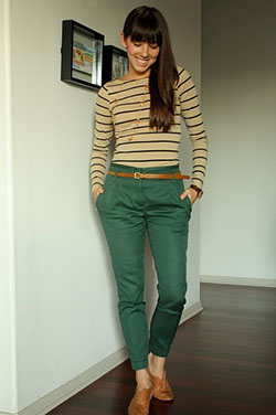 Best Brown Oxford Shoes Womens Outfit: Slim-Fit Pants  