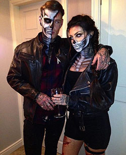 Finest choice for couple halloween makeup, Halloween Hombre On: Halloween costume,  Eye Shadow,  facial makeup,  Couples Halloween Costumes  