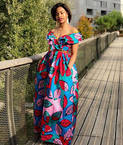 Perfect robe pagne africain wax prints dress: Maxi dress,  Ankara Dresses  