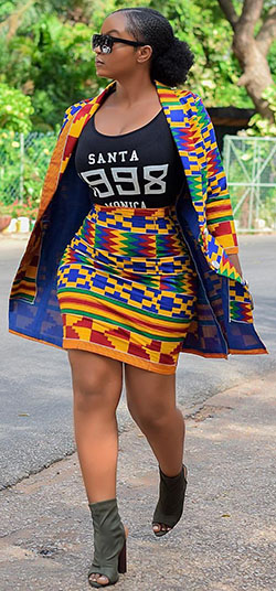 Ankara jacket and skirt for girls: African Dresses,  Ankara Dresses  