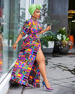 African printskirt with a slit: African Dresses,  Maxi dress,  Ankara Dresses  