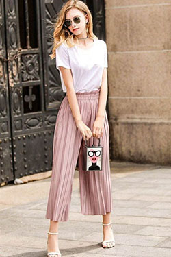 New Fashion Pleated Palazzo Pants: Pleated Palazzo Pants,  Palazzo Capri Pants  